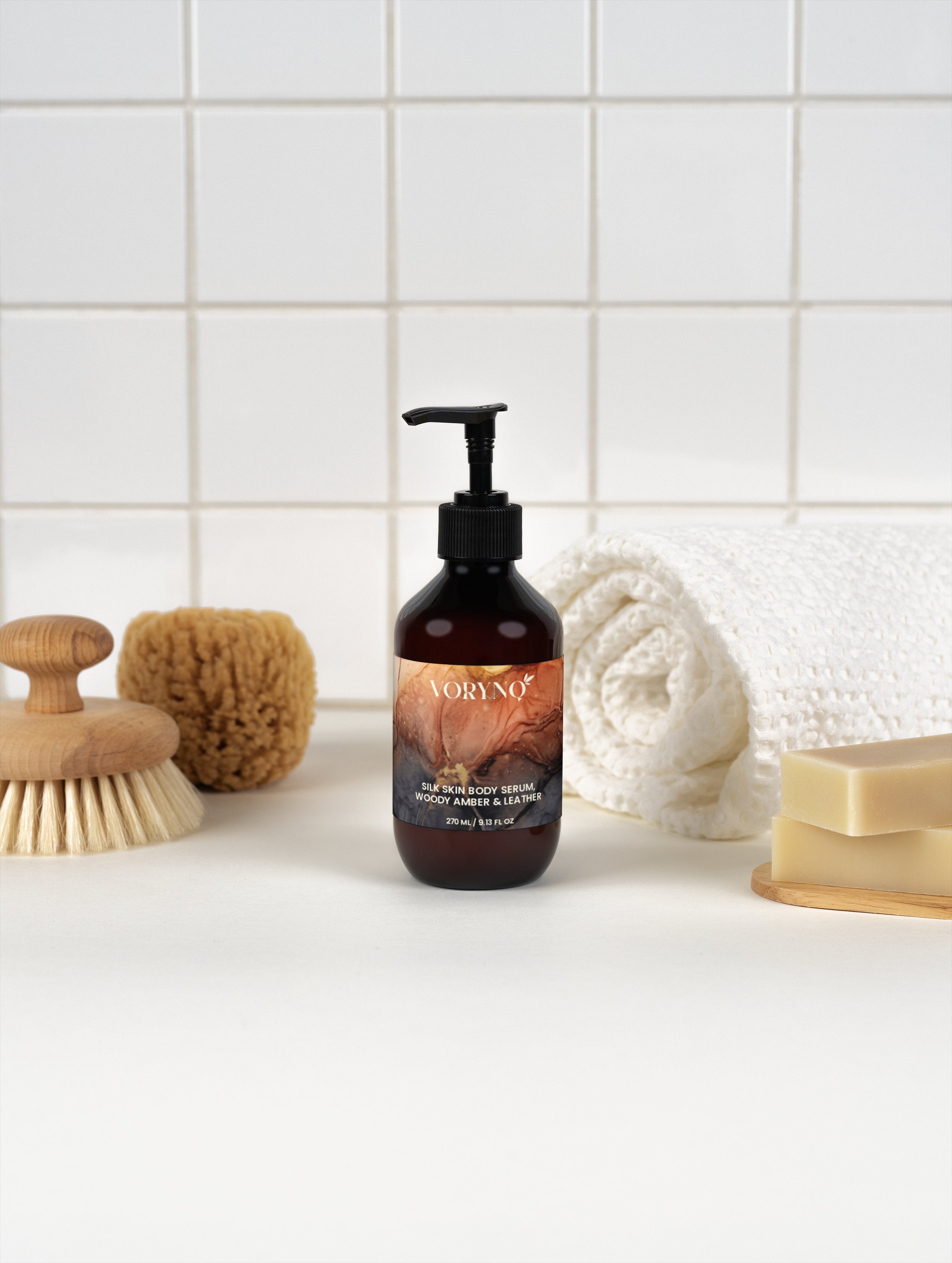 Silk Skin Body Serum, Woody Amber & Leather
